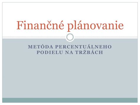 Finančné plánovanie pre začínajúcich podnikateľov