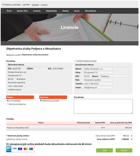Screenshot portálu Služby zamestnanosti s formulárom na nahlasovanie VPM