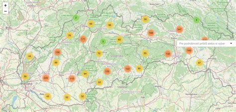 Mapa: Kúpeľné mestá na Slovensku