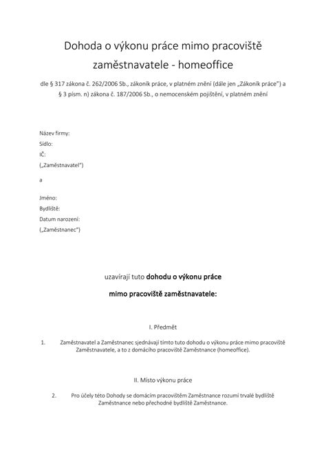 Schéma odvodových povinností pri práci na dohodu