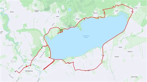 Mapa Zemplínskej Šíravy s vyznačeným rekreačným zariadením Lúč