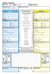 Ilustrácia škodovej udalosti a dopravnej nehody