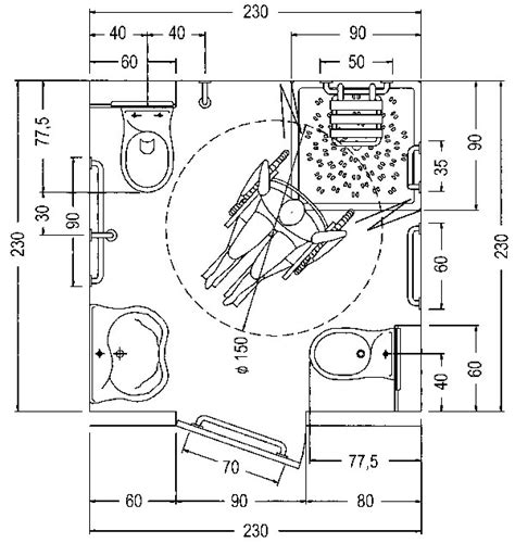 Schéma bezbariérovej kúpeľne