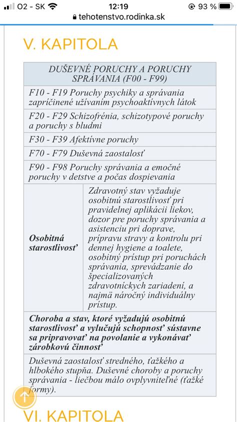 Diagnózy pre predĺžený rodičovský príspevok