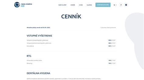 Cenník lekárskych úkonov