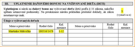 Infografika o štruktúre daňového bonusu