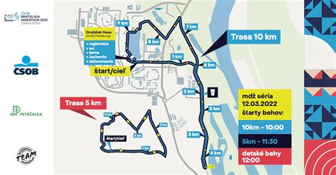 Mapa bežeckých podujatí podporovaných poisťovňou Dôvera