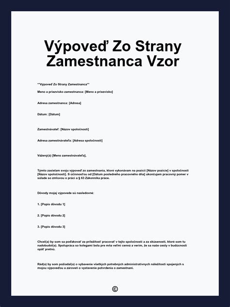 Proces podania výpovede zamestnancom