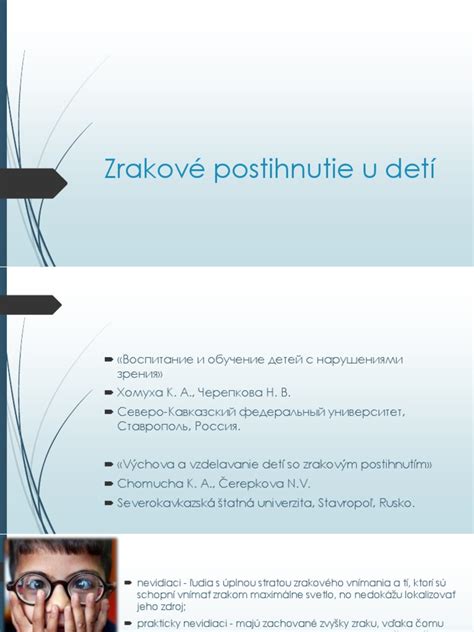 Zrakové postihnutie a príjem informácií