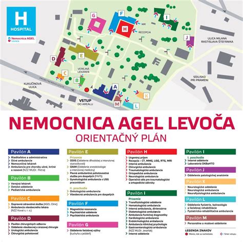 Nemocnica Galanta mapa oddelení
