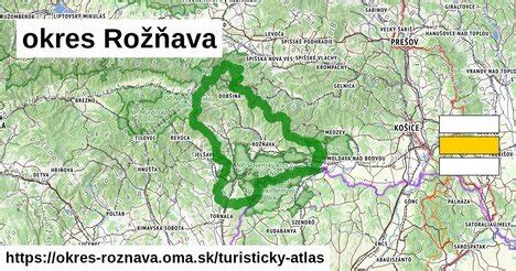 Mapa okolia Zádielskej doliny s obcami Zádiel, Bôrka a Hrhov