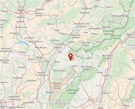 Mapa: Poloha Kúpeľov Smrdáky v regióne Záhorie