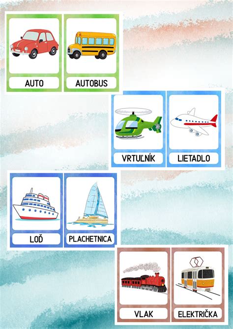 Ilustrácia rôznych dopravných prostriedkov (autobus, električka, trolejbus) s usmievajúcimi sa seniormi