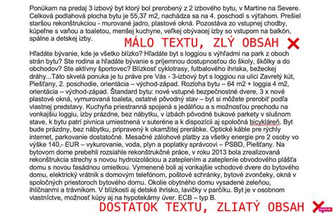 Príklad dobre štrukturovaného textu s odstavcami a krátkymi vetami