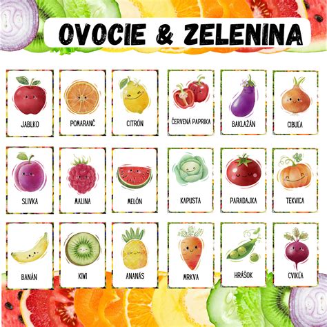 Ovocie a zelenina v školách - infografika