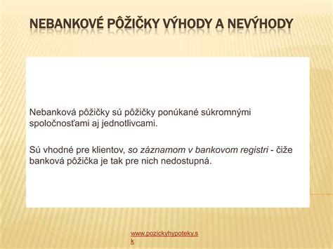 Výhody a riziká nebankových pôžičiek