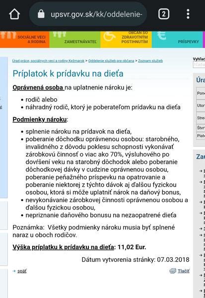 Ilustrácia výšky prídavku na dieťa a príplatku