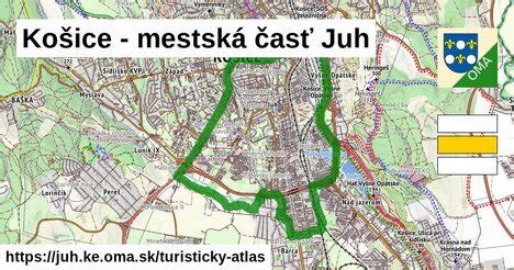 Mapa oblasti Košice - Juh