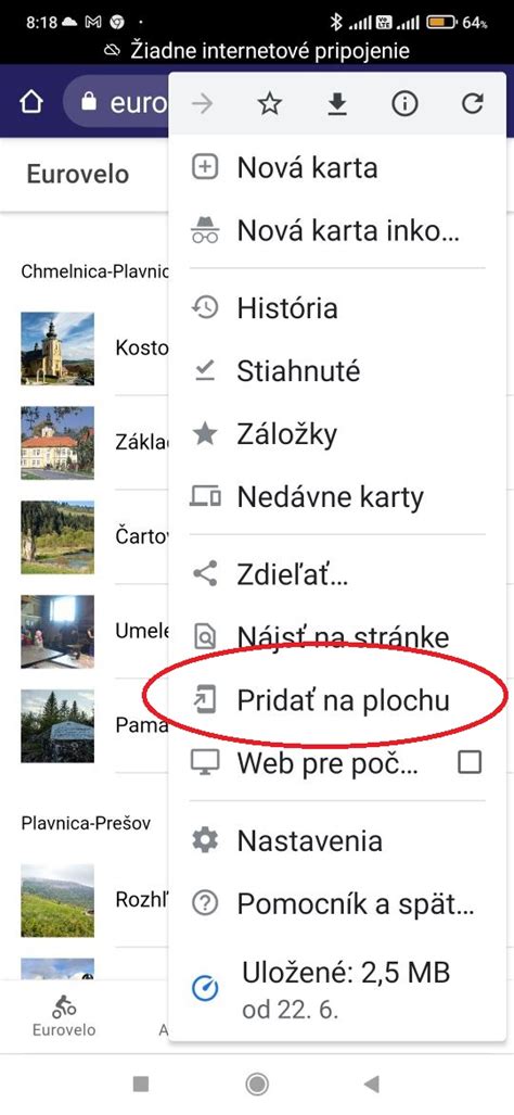 Ikona notifikácie z webovej stránky v prehliadači