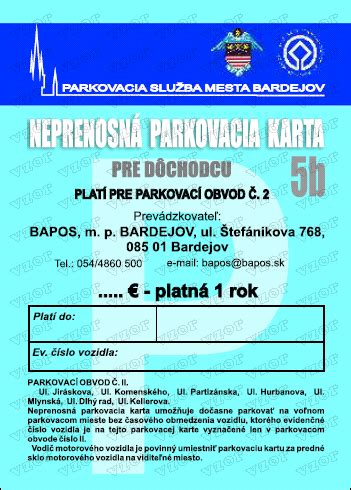 Parkovacia karta pre ZŤP