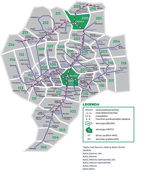 Mapa Bratislavskej integrovanej dopravy