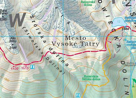 Historická mapa Vysokých Tatier