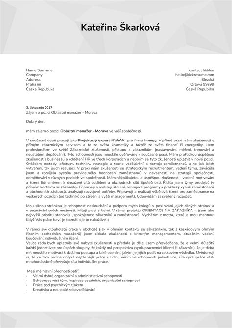 Vzor životopisu a sprievodného listu