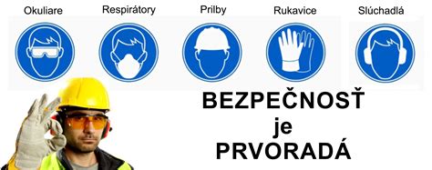 Rôzne druhy osobných ochranných pracovných prostriedkov