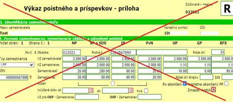Tabuľka sadzieb poistného pre rôzne typy poistenia v Sociálnej poisťovni