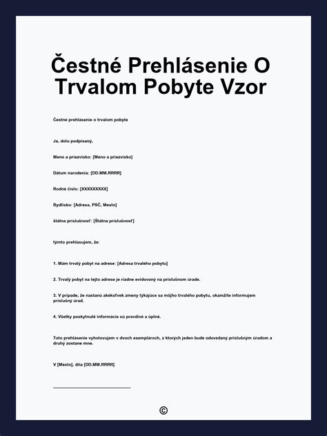 Informácie o trvalom pobyte pre dieťa