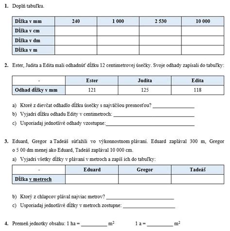 Príklady slovných úloh s prevodmi jednotiek plochy