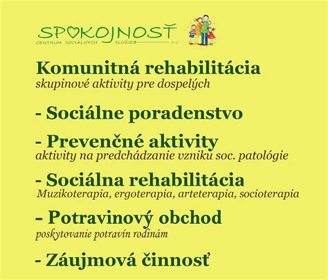Komunitná rehabilitácia - infografika