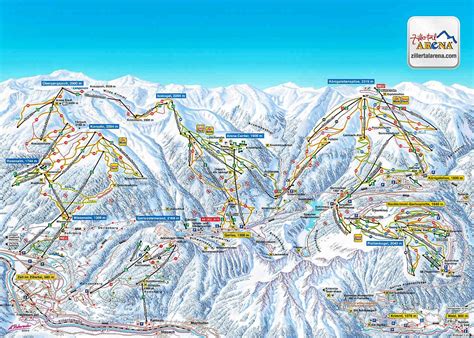 Mapa lyžiarskych stredísk v okolí Štrbského Plesa