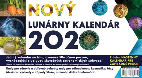 Lunárny kalendár s fázami mesiaca a znameniami zverokruhu