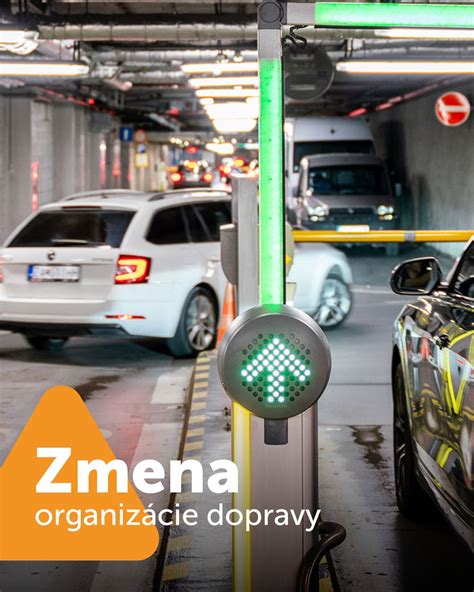 Systém svetelnej signalizácie voľných parkovacích miest v garáži Eurovea