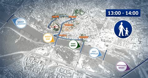 Mapa dopravných obmedzení počas bratislavského maratónu v okolí Eurovea