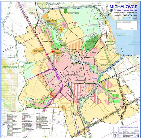 Mapa okresu Michalovce a Sobrance s vyznačenými obcami