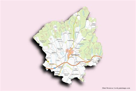Mapa umiestnenia UPSVaR Zlaté Moravce na Štefánikovej triede