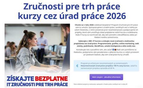 Zoznam populárnych rekvalifikačných kurzov