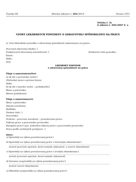 Schéma procesného toku posudzovania spôsobilosti na prácu