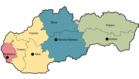 Mapa pracovísk Henriety Kvasnovskej v Novozámockom regióne