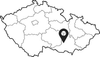 Mapa Žiaru nad Hronom s vyznačenou polohou ÚPSVaR
