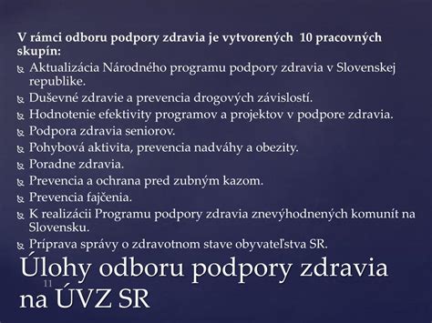 Schéma úloh asistenta podpory zdravia