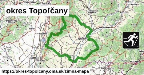 Mapa okresu Topoľčany so zvýraznenými obcami