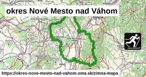 Mapa okresu Nové Mesto nad Váhom