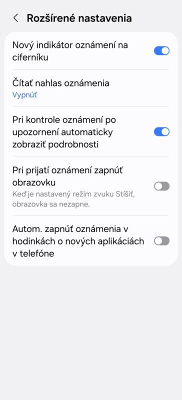 Nastavenia histórie oznámení v systéme Android