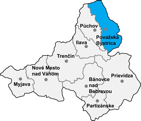 Prehľad obcí a miest v okrese Považská Bystrica vykonávajúcich menšie obecné služby