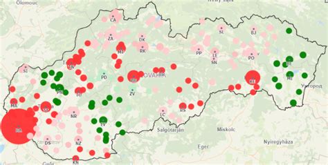 Mapa pracovísk ÚPSVR v novozámockom regióne