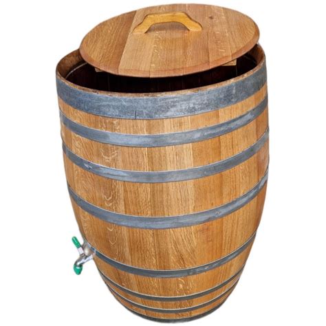 Drevený sud na zber dažďovej vody