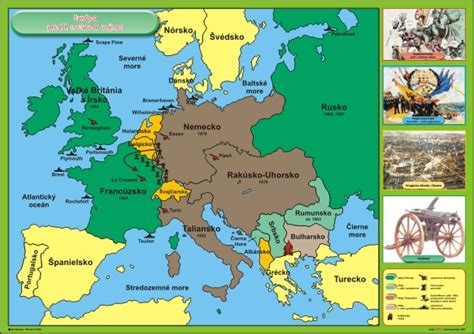 Mapa Európy pred Prvou svetovou vojnou